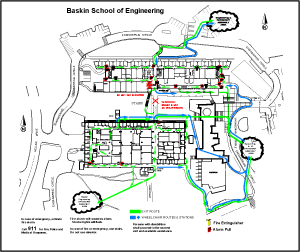 Evacuation Site Plan for BSOE Buildings